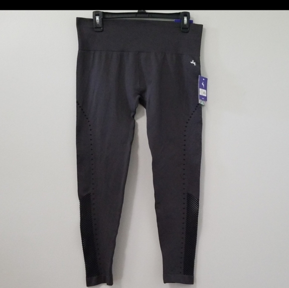 JoyLab Pants - XL Joylab Mid-Rise Mesh Cut-Out Gray 7/8 Leggings